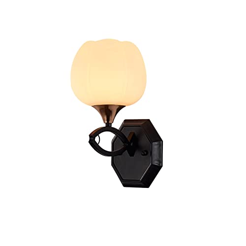 Lámpara de pared de pasillo moderna E27 con aplique de cristal nórdico 2