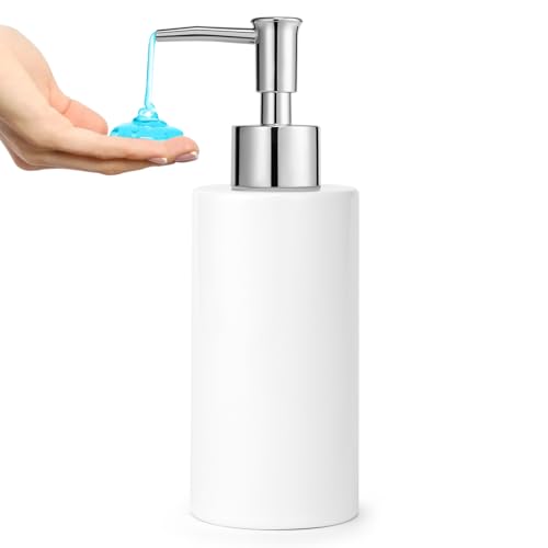 UHEY HOME Ceramic Soap Dispenser 8.5oz Liquid Ceramic Soap Pump