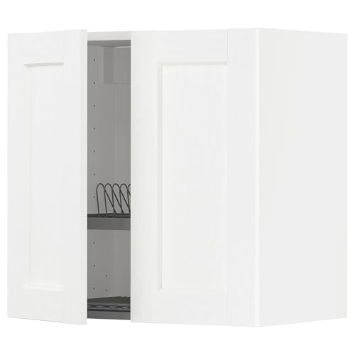Prodotto in Svezia ProTuning METOD Pensile w scolapiatti/2 ante, bianco Enköping/effetto legno bianco, 60x60 cm