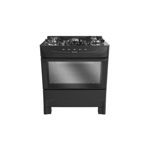 Fogão Mueller preto fosco 5 Bocas com mesa de vidro e acendimento Mfv5bb