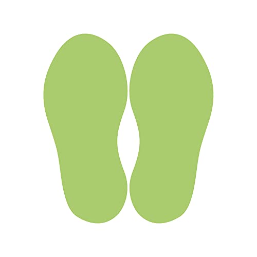 Adesivi Pavimento Impronte Piedi Rossi - 10 Coppie Per Distanziamento Sociale