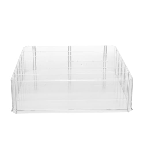 OUNONA Bandeja de Almacenamiento Múltiples Compartimentos para Caja de Grande Transparente Divisores Desmontables, Organizador de Dinero para Tiendas y Supermercados