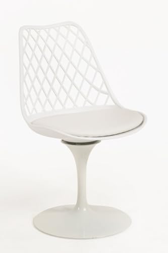 Regalos Miguel - Silla de Escritorio sin Brazos Podium Blanca - Diseño Innovador - Ideal para Estudio y Oficinas