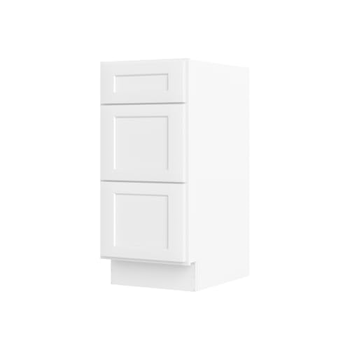 Image of Furinno Shaker Bath Vanity Cabinet Without Top, Ready to Assemble, 21 D x 15 W x 34.5 H, White
