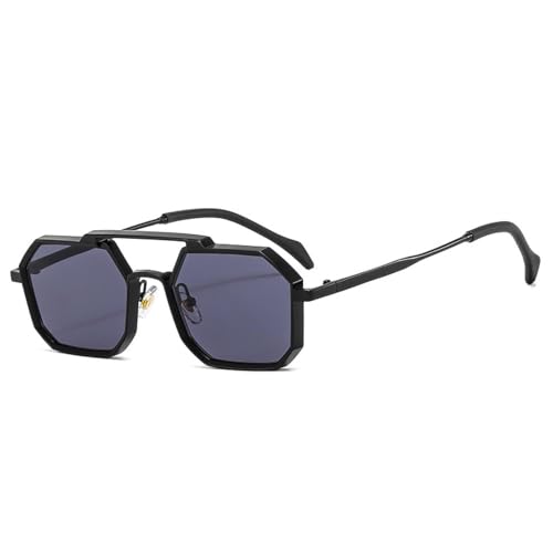 Lunettes de soleil rétro polygone en métal pour éviter l'éblouissement avec style