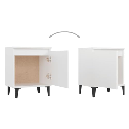 Table d'appoint stable blanche 40 cm pour ranger et organiser votre chambre