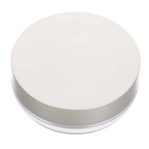 LIFKOME Tazón Grande De Caja De Polvos Sueltos. Cojín Compacto Vacío Soplo De Polvo Para Polvo Corporal Contenedor De Viaje De Base Cojín De Maquillaje Cojín Puff Silver El Plastico