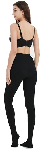 Citystl Opaque Black Tights for Women, 80D Solid Color Soft Tights, Control Top Microfiber Pantyhose for women4