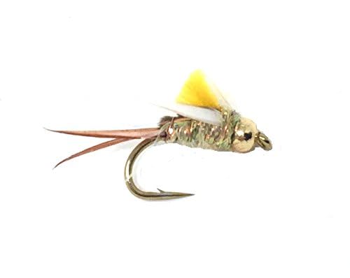Feeder Creek Bead Head Psycho Prince Nymph Flies, One Dozen Fly Fishing Wet Flies, 3 Size Assortment 14,16,18 (4 of Each Size), Great for Trout