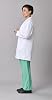 Bata de laboratorio Medline para mujer, largo hasta la rodilla, 5 botones al frente, mangas largas, 3 bolsillos funcionales y bolsillo para bolígrafo reforzado, blanca, 4XL, 1 unidad 4