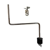 Gettimore Z Shape Drum Cymbal Rod Clamp with Adjustable Screw Clip, Metal and Felt Percussion Hardware for Drum Rack Compatible with Drum Set Parts, Silver