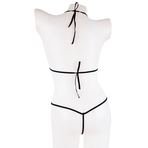 Womens See Through Bikini Sheer Micro Bikini Sexy Triangle Thong G String Bathing Suit Private Wear OneSize 2-84