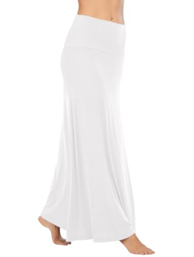 Sweet Hearts Maxi Skirt for Women- Comfy Foldover High Waist Long Flare A-Line Skirt Maxi Dress XS-3X Made in USA2