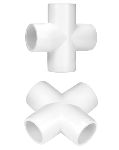QWORK 20-Pack 1/2" 4-Way PVC Fitting - Furniture Grade SCH 40 Connectors by QWORK - Used condition - Image 4