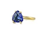Blauer Saphir Ring - Vibrant Gem Gold Verlobungsring, Ehering, Versprechen Ring, Mode-Ring - Customizable Edelstein Ringe für Frauen - Handmade Jewelry