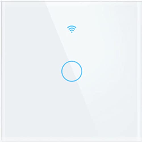Eazyliv Smart SolutionsTuya WiFi Touch Wall Light Switch, Neutral Wire Required Wall Switch Work with Alexa Google Home No Hub Required (1 Gang)