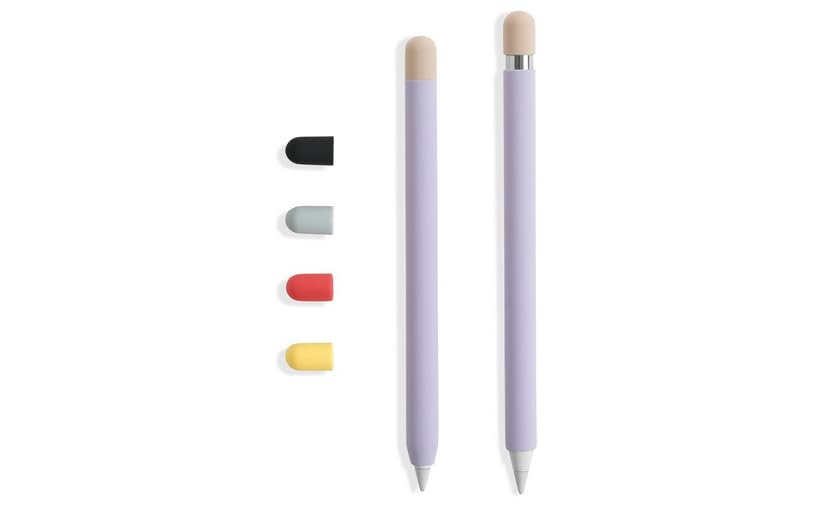 Lilac Skin case for Apple Pencil Pro/1st Gen./2nd Gen. Apple Pencils with 5 Colourful caps-image-9