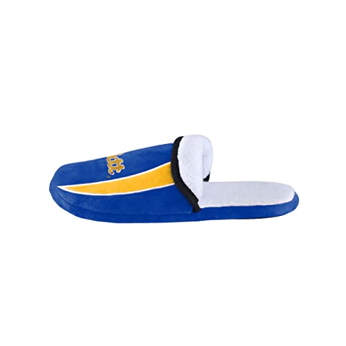 Image of FOCO mens NCAA College Team Logo Sherpa Moccasin Slippers