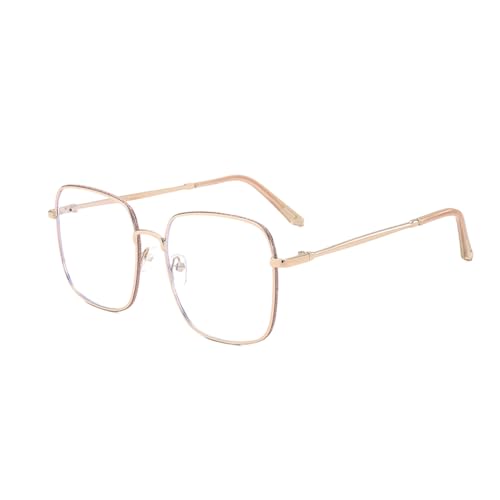 Blue Light Blocking Eyewear Uv Blue Light Blocking Glasses Anti Blue Light Computer Glasses Metal Frame Uv Protection Eyewear for Women Men Rose Gold