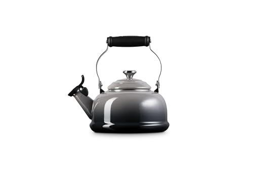 Image of Le Creuset Enamel On Steel Whistling Tea Kettle, 1.7 qt., Oyster
