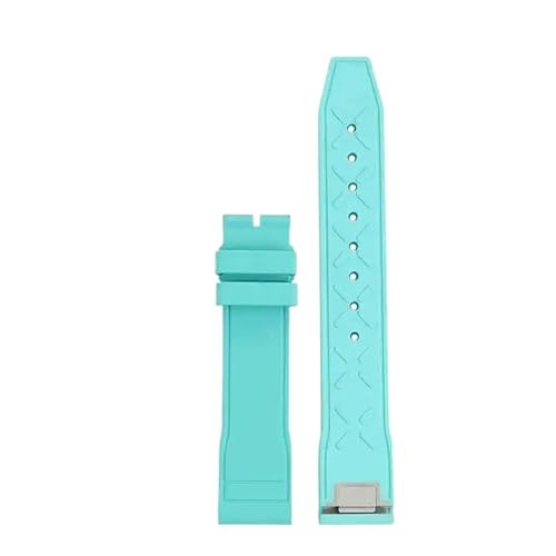 IWC ���o�[�E�H�b�`�X�g���b�v FKM �p�C���b�g�^�C�~���O�}�[�N ���g���v�����X �t�b�f���o�[ �u���X���b�g �u���[ �����Y �N�C�b�N�����[�X�E�H�b�`�o���h�ƌ݊�������(Tiffany-no clasp,21mm)