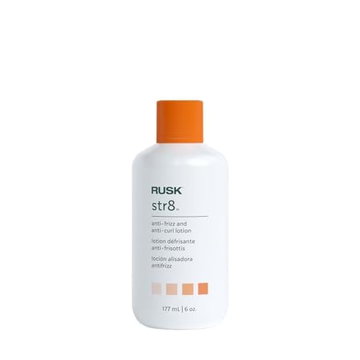 RUSK Designer Collection Str8 Anti-Frizz and Anti-Curl Lotion, 6 Oz, Light, Greaseless Styling Lotion, Temporarily Removes Curl and Eliminates Excess Frizz, White