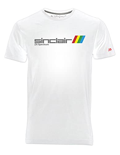 Blasfemus ZX Spectrum Sinclair T-Shirt Homme Années 80 Vintage Nerd, Blanc, Medium