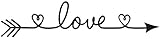 SKEMIX Love Arrow Wall Stickers Romantic Inspirational Quote Bedroom Decals Vinyl Removable...