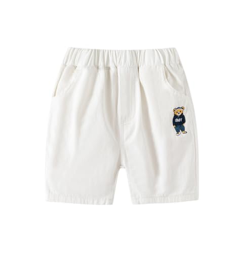 Children's Boys Teddy Bear Embroidered Jogger Shorts with Pockets Sports & Casual Pants
