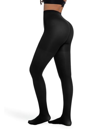 Citystl 2 Pairs Women's Black Tights 60D, Solid Color Soft Opaque Microfiber Tights2