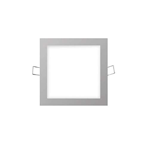 Downlight LED carré 11 7cm Chromé Naturel