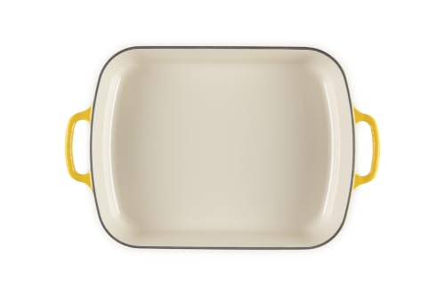 Image of Le Creuset Enameled Cast Iron Rectangular Roaster, 5.25 qt., Nectar | 5.25 qt. (9.8 inch x 13 inch)