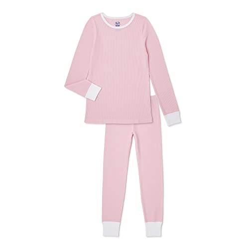 Fruit of the Loom Girls' Waffle Thermal Underwear Set (14-16, Polar Pink)