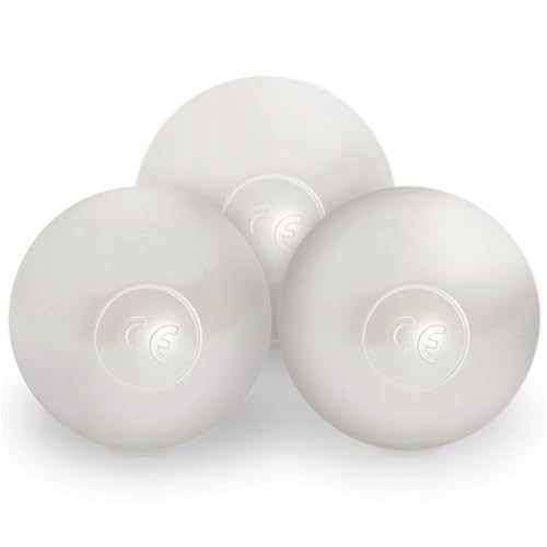 MISIOO 50 bolas de 6 cm de plástico seguras y no tóxicas, resistentes al aplastamiento, color perla, juguetes para bebés a partir de 1 año