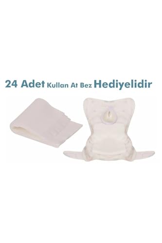 Yıkanabilir Bezli Bebek Sünnet Külodu; Beyaz, 24 Adet Bez Hediyeli, 3-13 Kg