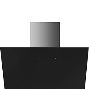 Smeg KICV90BL – Afzuigkap schuin paneel – breedte 90 cm – maximale luchtstroom (in m3/h): 750 – Geluidsniveau Decibel mini. / max (in dBA): 52/62