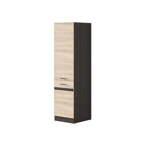 Générique JUNONA Colonne de Cuisine L 50 cm - Décor Chene Sonoma et Wengé