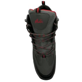 Men’s Grey and Red Waterproof Hiking Boots with High Ankle Support4