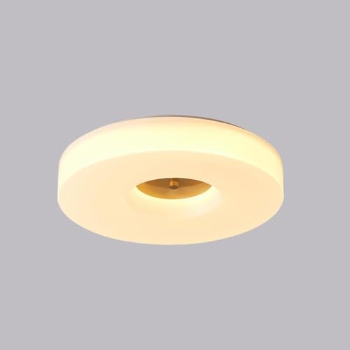 Plafonnier LED laiton anti-éblouissement avec abat-jour acrylique pour salle de bain sombre