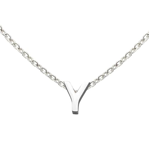 Pendentif Titane pour Femme Argent Y Petite Lettre Plaqué Argent AZ