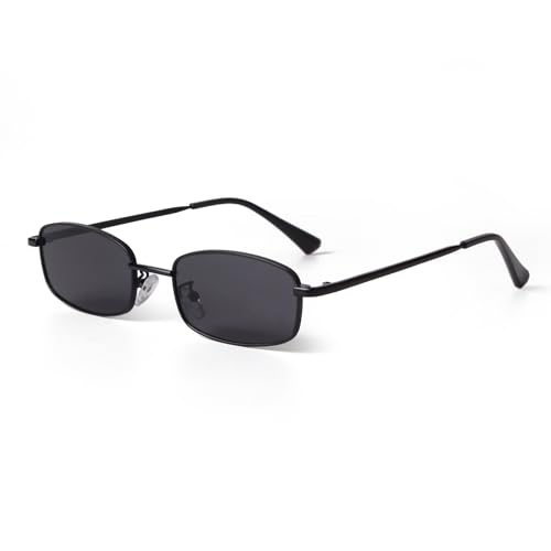 SORVINO Small Narrow Rectangle Sunglasses for Women Men Retro Y2K Metal Frame 90s Skinny Shades