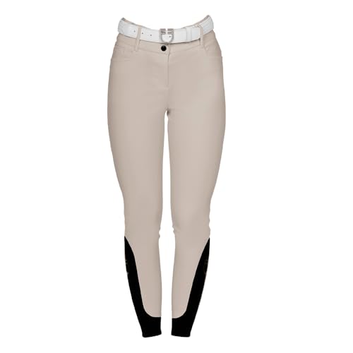 Pantalon équitation femme grip intégral taille haute orné de strass élégants