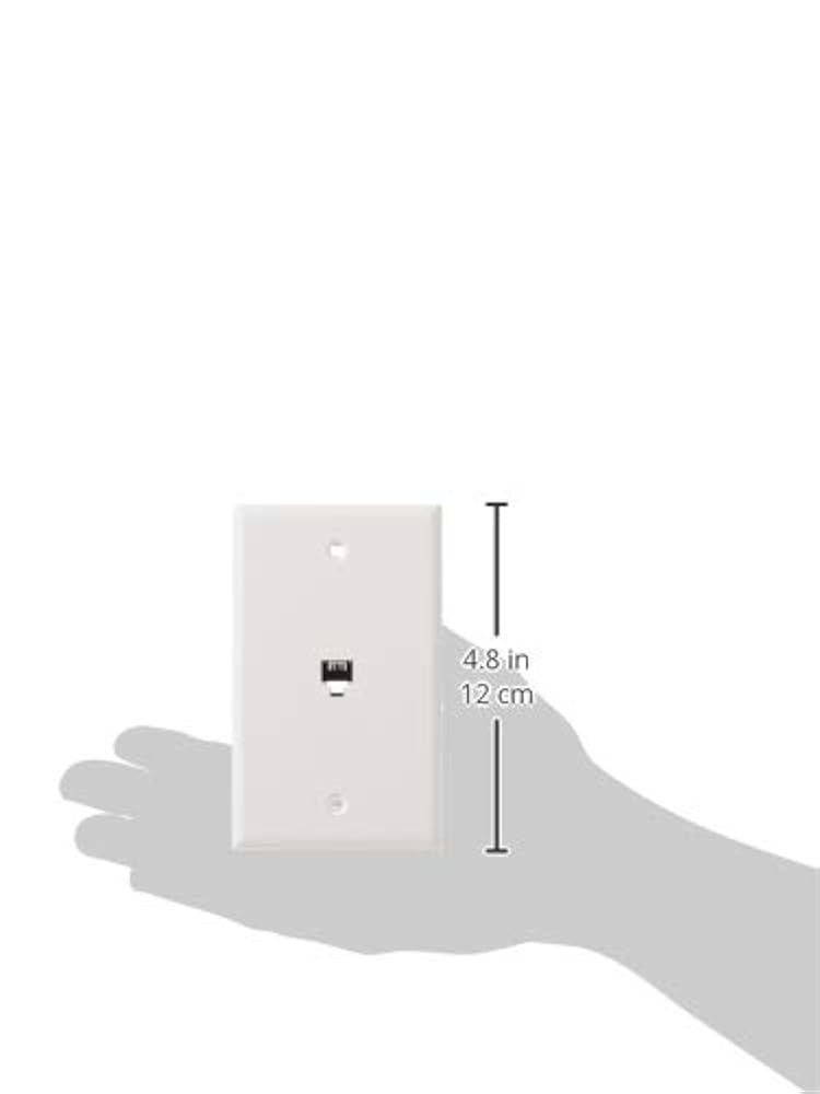 Leviton Standard Telephone Wall Jack, 6P4C, Screw Terminals