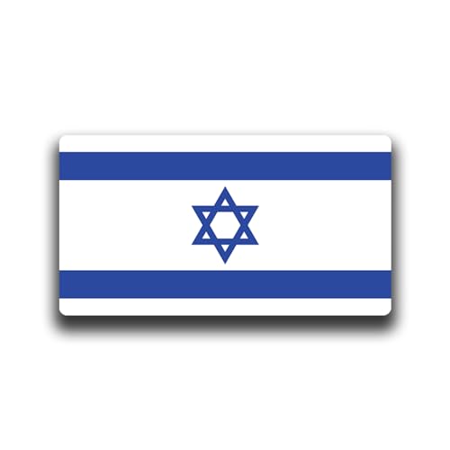 Image of World Country Flag Decal Stickers - Two Pack - for Cars Windows Bumpers Laptops Tablets Tumblers Cups Walls (Israel)