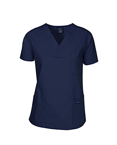 Dagacci Scrubs Medical Uniform Women and Men Scrubs Shirts Medical Scrubs Top Medium Navy