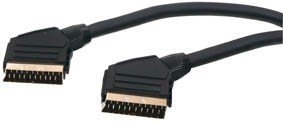 World of Data 1.5m Scart Cable - Scart over Coax for better picture - 24k Gold Plated - Fully Wired - Shielded - 21-pin - Audio - Video - Male to Male