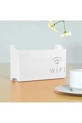 Saklama Kutusu, Beyaz Wifi Kutusu Duvar Asılabilir Sigorta ve Modem 25x15x6 Cm