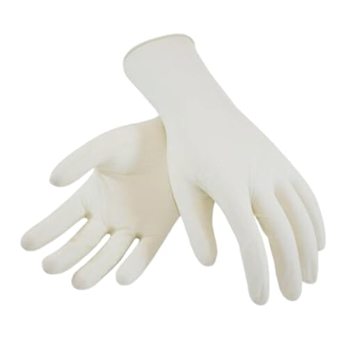 Image of MM Latex Powdered Examination Disposable Hand Gloves - Pack Of 100 (Large)