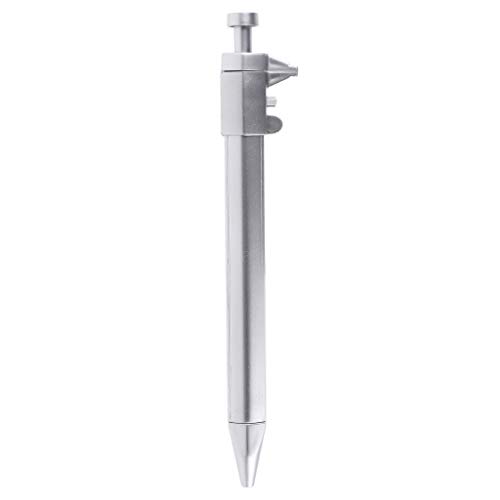 Calibrador forma bolígrafo con regla 100mm plata miniatura 7