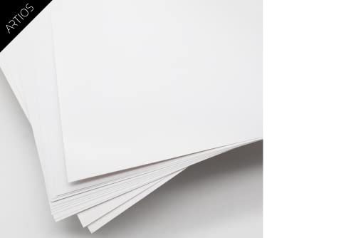 ARTIOS Mixed Media Cartridge Paper A5 240 GSM - 48 Drawing Sheets for Artists, Ideal for Charcoal, Graphite, Acrylic, Watercolor, Gouache, Ink, & Other Mixed Media